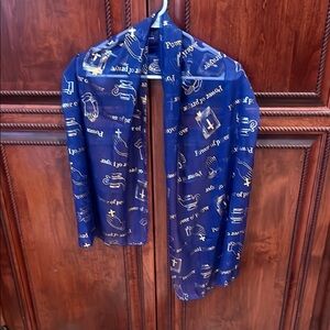 Blue and gold power of prayer Scarf.